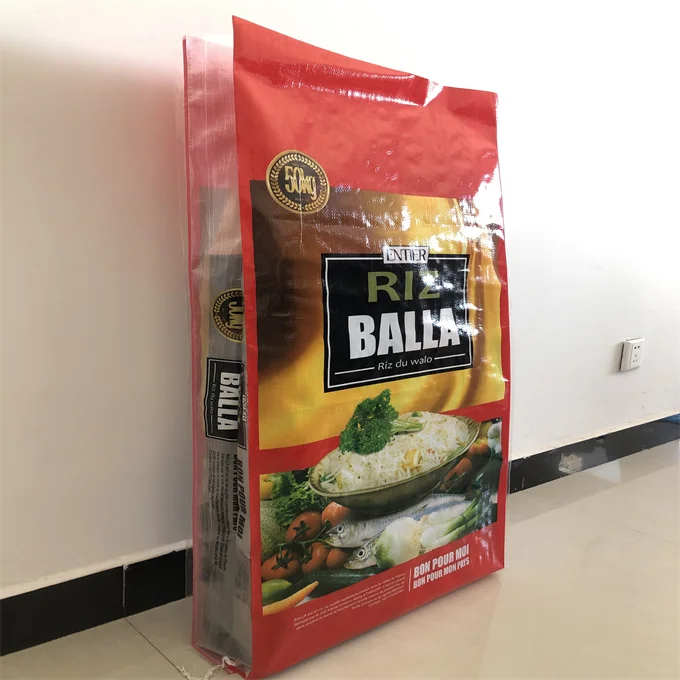 packaging plastic pp woven polypropylene bags rice wheat corn maize flour packaging 50kg