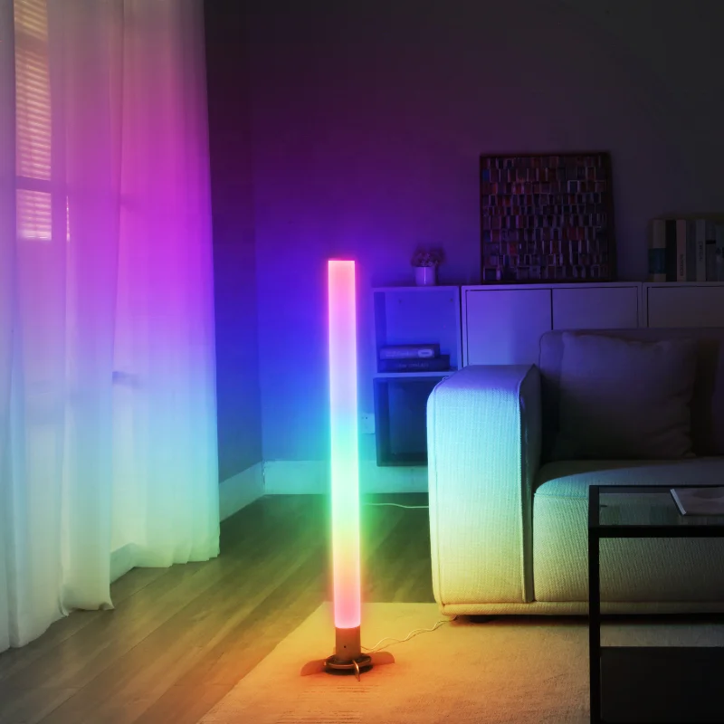 Original design high quality 360 degree emitting corner standing rgb led mood lamp with Tuya APP
