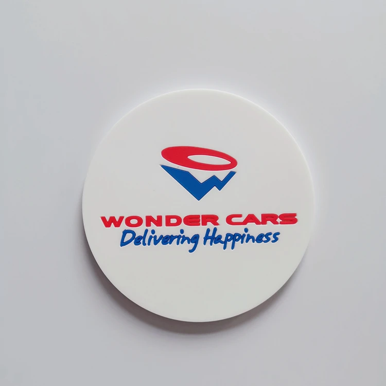 Custom Printed Round Anti-slip Heat Resistant Soft PVC Silicone Rubber Placemat Cup Coaster Drinks Holder Mat