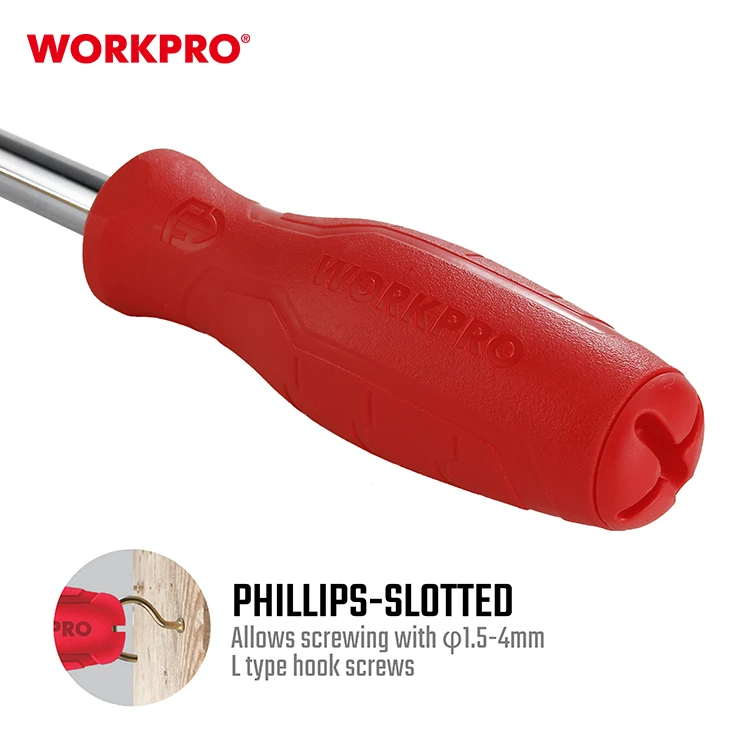 WORKPRO 6-в-1 PH1 PH2 5 мм 6 H8 H6 таможенный приходной ордер Биты отвертки антикоррозионные хромированный крюк винта