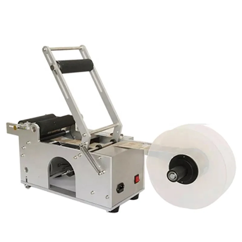 High Efficiency  Conveyor Desktop Round Bottle Labelling Machine