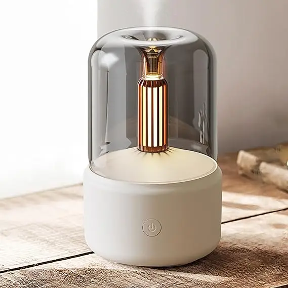 Tyloc Candle Light Aromatherapy Diffuser,Personal Desktop Portable USB Cool Mist Air Humidifier,Essential Oil Aroma Diffuser