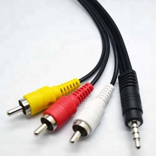 3,5 мм до 3 RCA кабель AV кабель для ТВ VCR видео аудио RCA кабели