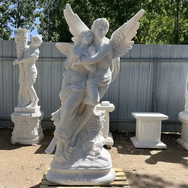 China marble granite angel statues white marble angel girl statues 4 angels marble sculptures