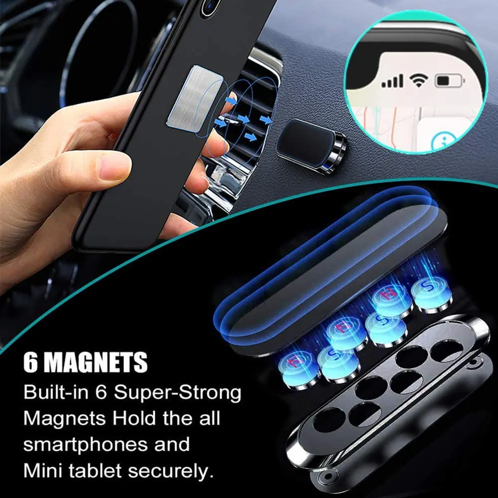 PUERXIN Magnetic Cell Phone Holder Car Mount