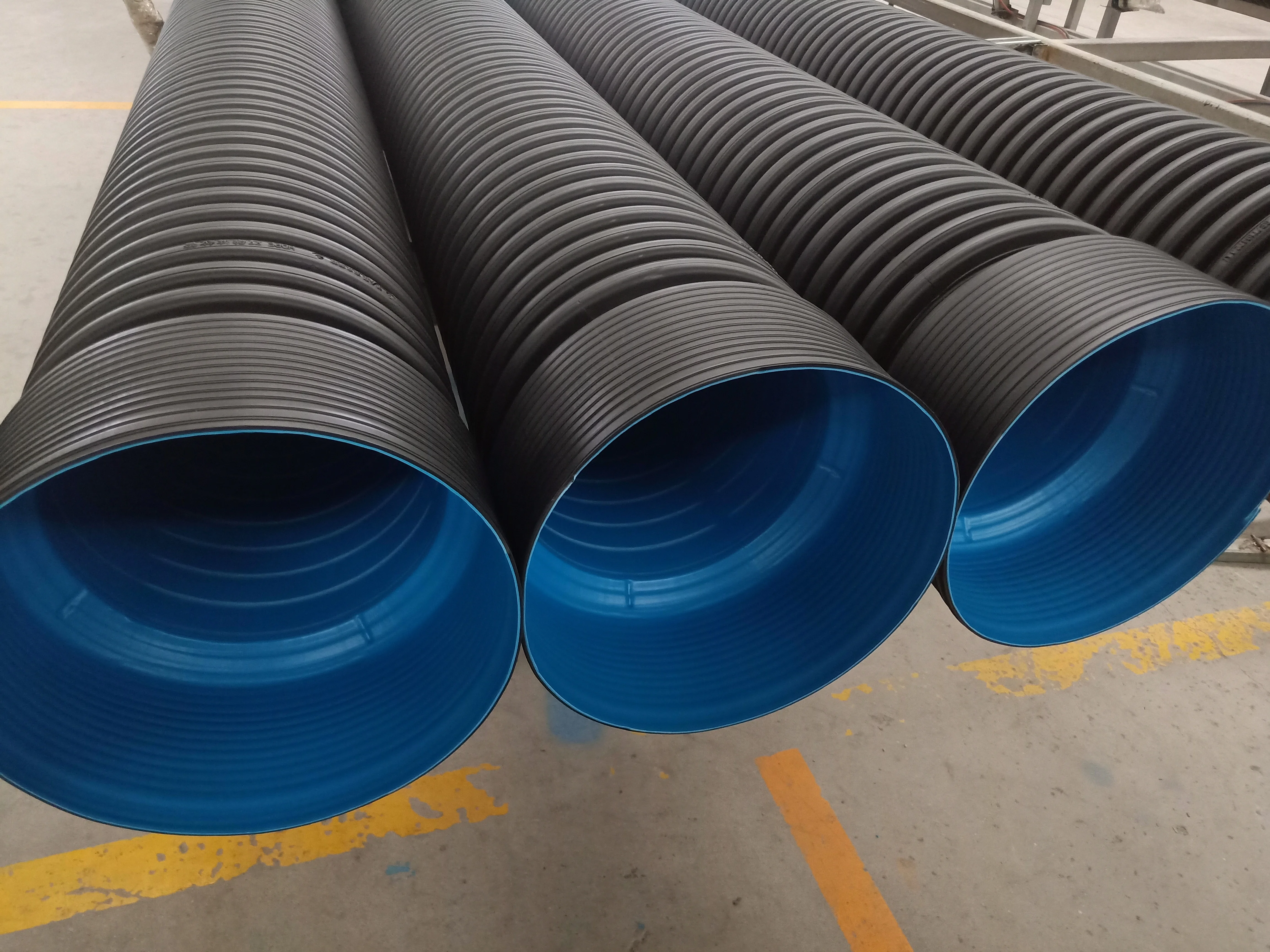 Hdpe double wall corrugated pipe SN8 800MM 1000mm 1200mm Drainage pipe dwc hdpe plastic tubes/culvert pipe/100 corrugated pipe