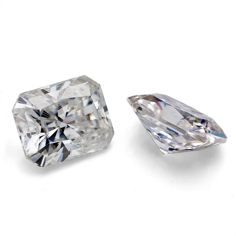 Thriving Gems Wholesale loose gemstones white radiant cut Synthetic Moissanite Diamond For Jewelry