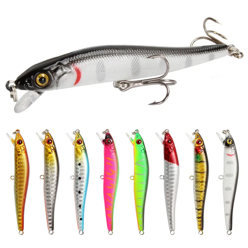 Minnow Lure 85mm 5.8g Hard plastic Bait Sinking Minnow Lure Iscas Artificial Depth 0.5-1.5m deep water