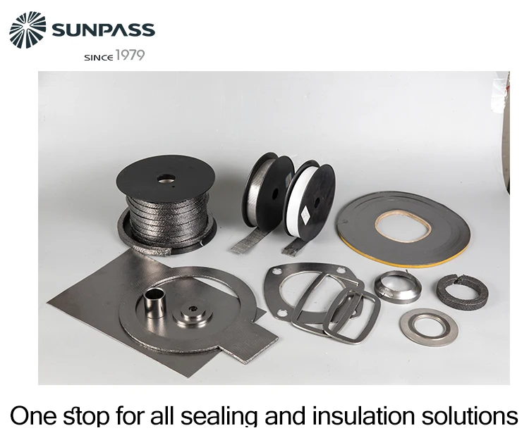 High temperature factory Pure Graphite Braided Packing ring for valve pump sealing