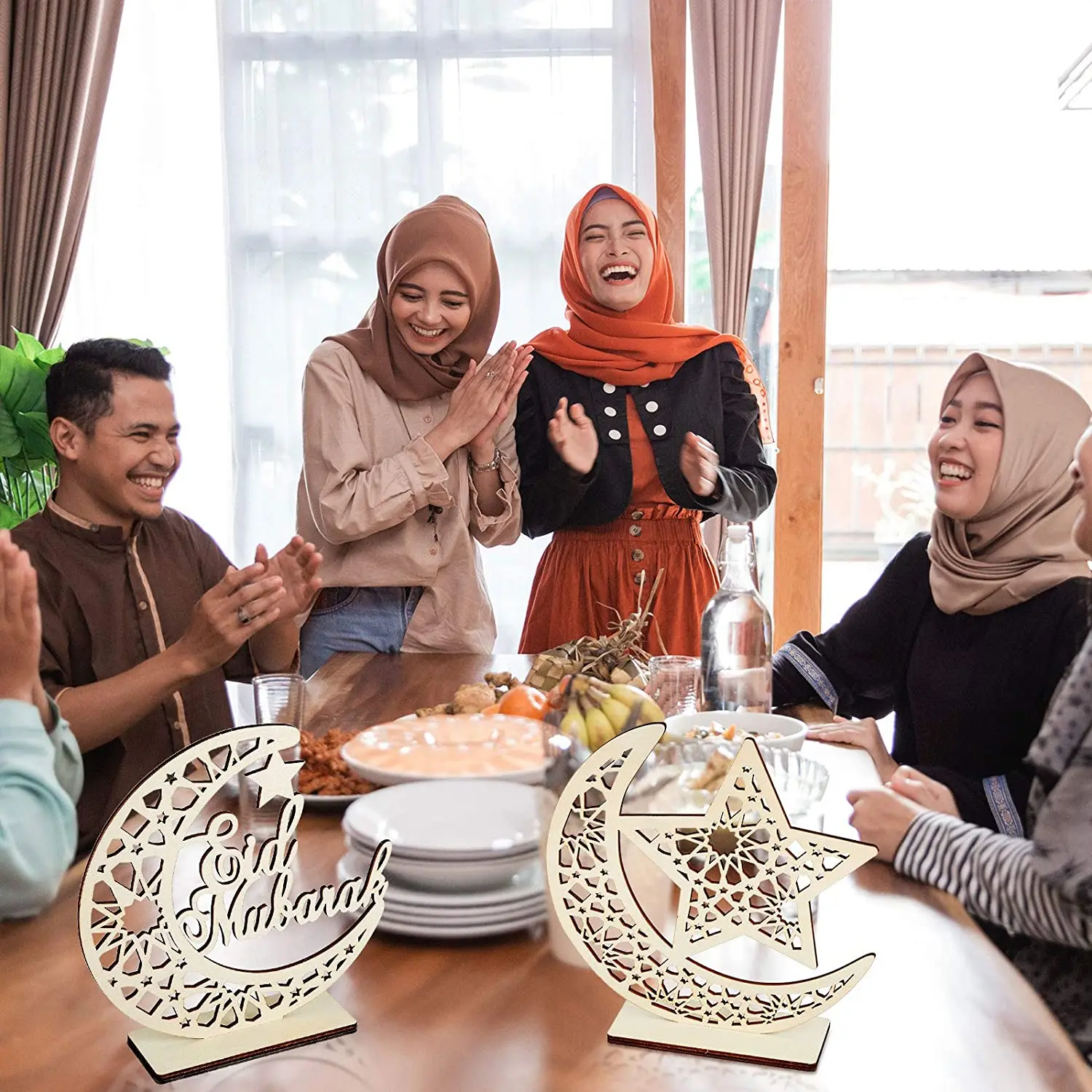 Factory Supplier New brand led decoration for muslim muslim ramadan decoration moon led decoration for muslim iftar eid festival