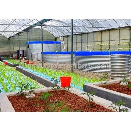 Galvanized Steel Plate Water Tank Plastic Pond for Fish Farming Fish Growing Container Tank Fish Pond