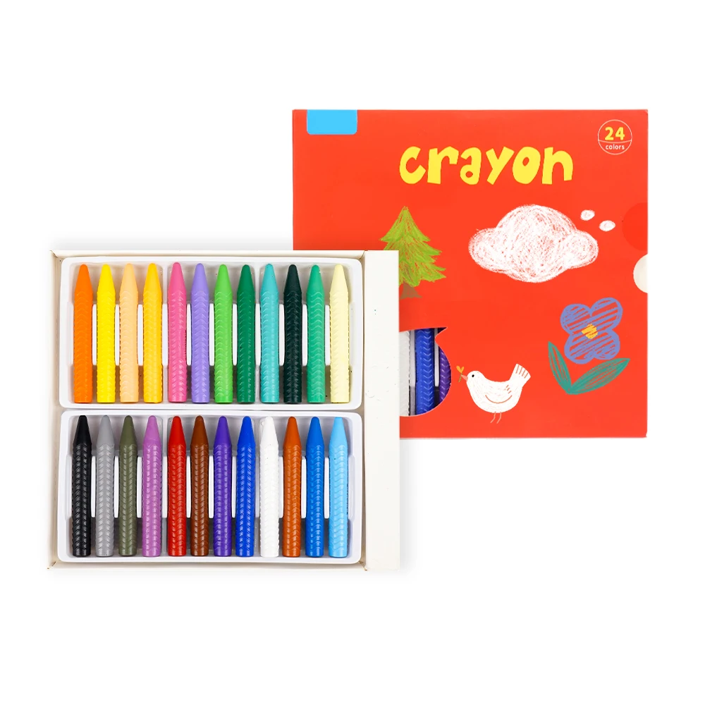Wholesale Cheap Non-toxic Painting Crayons 6 8 12 16 20 24 48 Colors Crayons Set Wax Crayon For Children Kids