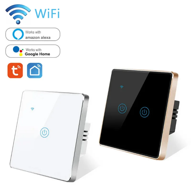 LangYeao EU UK 1/2/3/4 Gang mity Smart Switch высококачественный металлический каркас без нейтрального провода Голосовое управление Alexa для умного дома