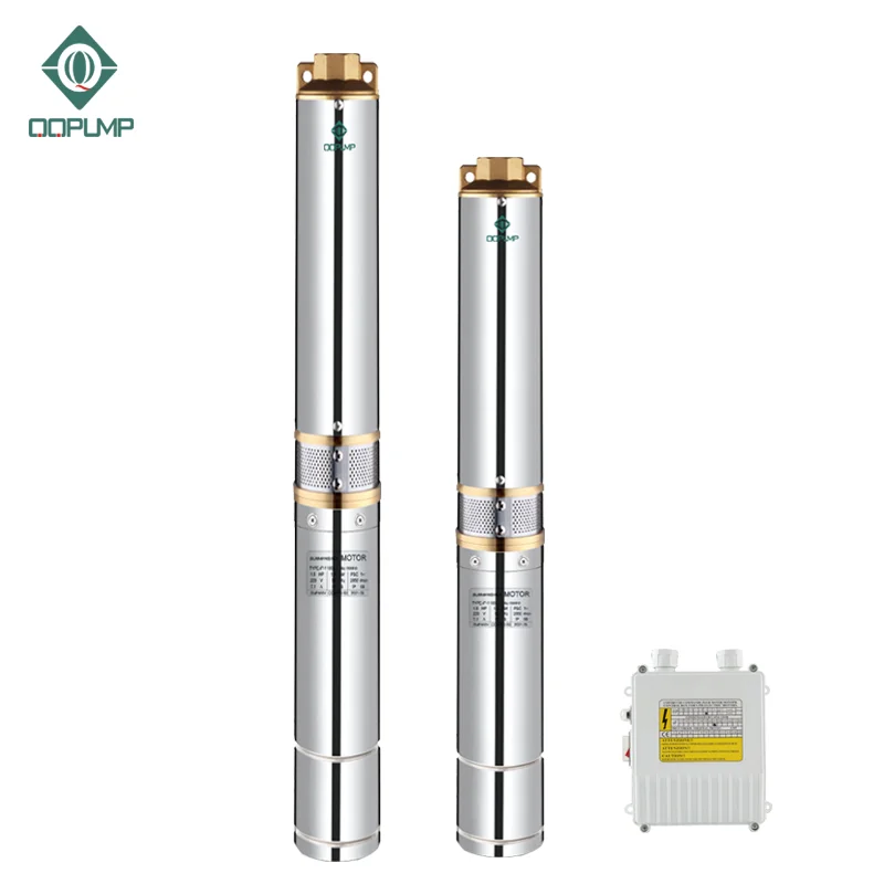 High Quality 3 Inch 0.25 Kw Electric Pump Single-Phase Plastic Impeller Stainless Steel Well Submersible Pump