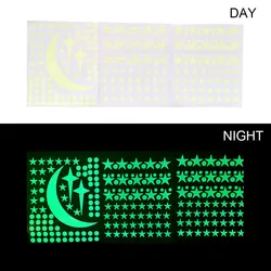 3d светящиеся настенные наклейки «сделай сам», луна, звезды, светящиеся темные стены, флуоресцентные светящиеся наклейки, пространство