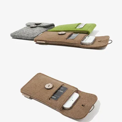 he bei kai tong china supplier wool felt cell phone bag for wholesale