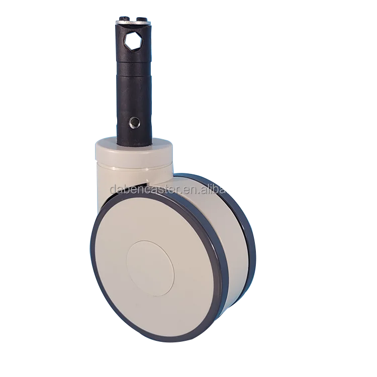 5 Inch Central lock Caster with 125mm PU Wheels for hospital bed caster wheels