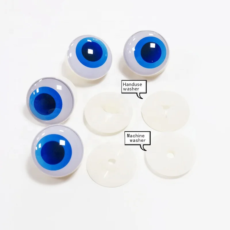 High Quality ABS Plastic EN-71 Safety Customized Expo Mascot Printing Crystal Eyes Plush Toy Eye
