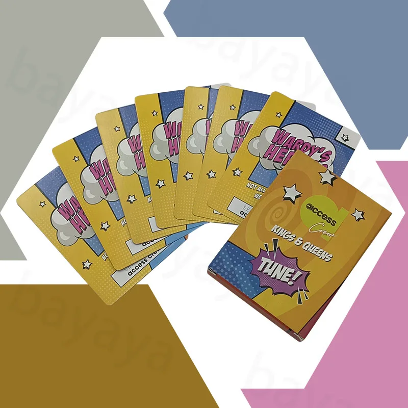 OEM Services Custom Premium Craftsmanship Trick-Taking Indoor Recreation Team Building Activities Yellow Card Game With Box