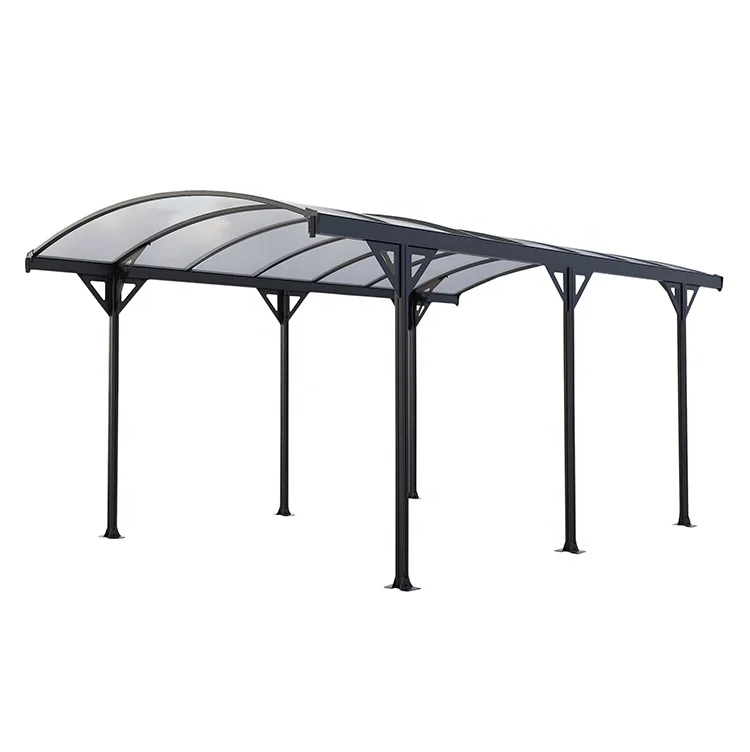 high quality 19*10FT multifunctional car parking shed garage carport with Polycarbonate sheet Roofing factory