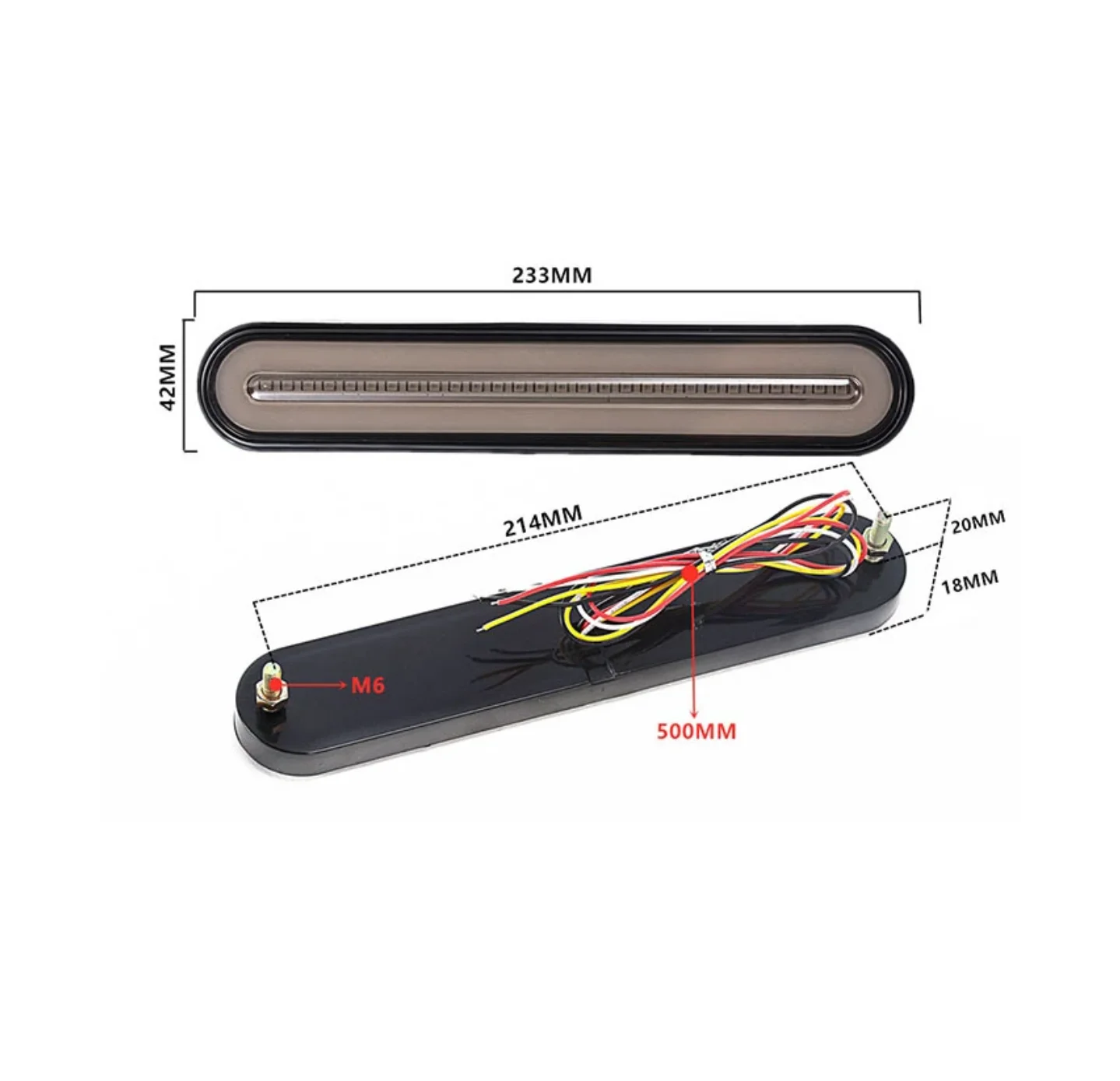 Waterproof led trailer truck brake light 3 in1 neon halo ring tail brake stop turn light sequential flowing signal light lamp