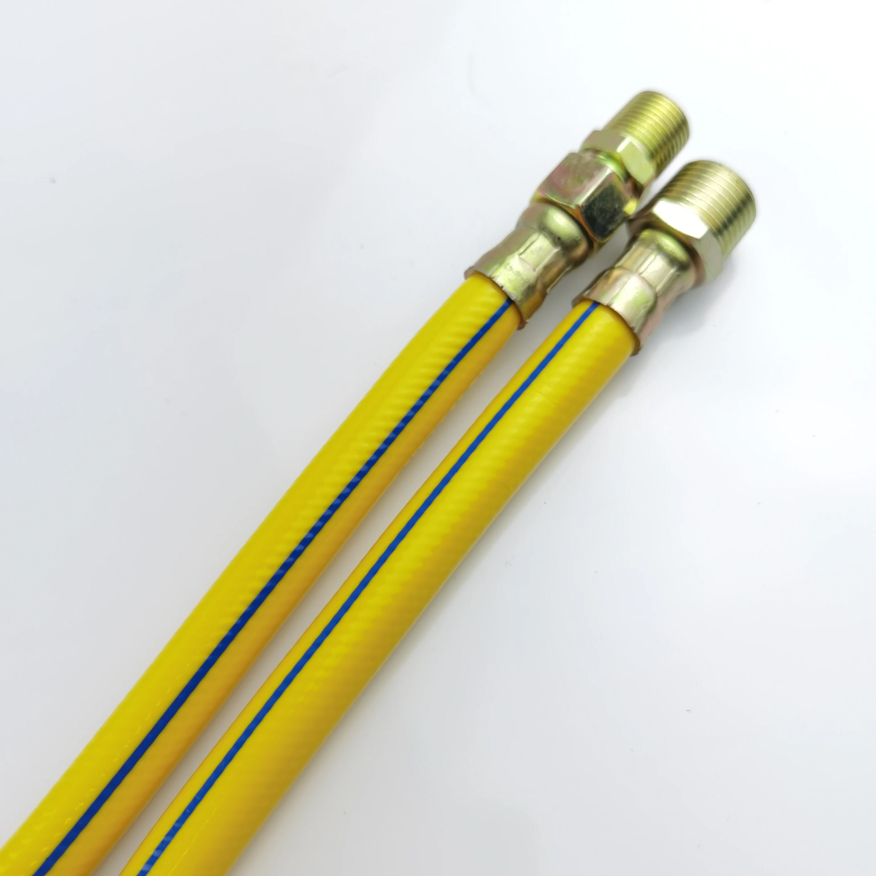 ZG Different Sizes 304 Stainless Steel Corrugated Flexible Yellow Natural Gas Rubber Hose