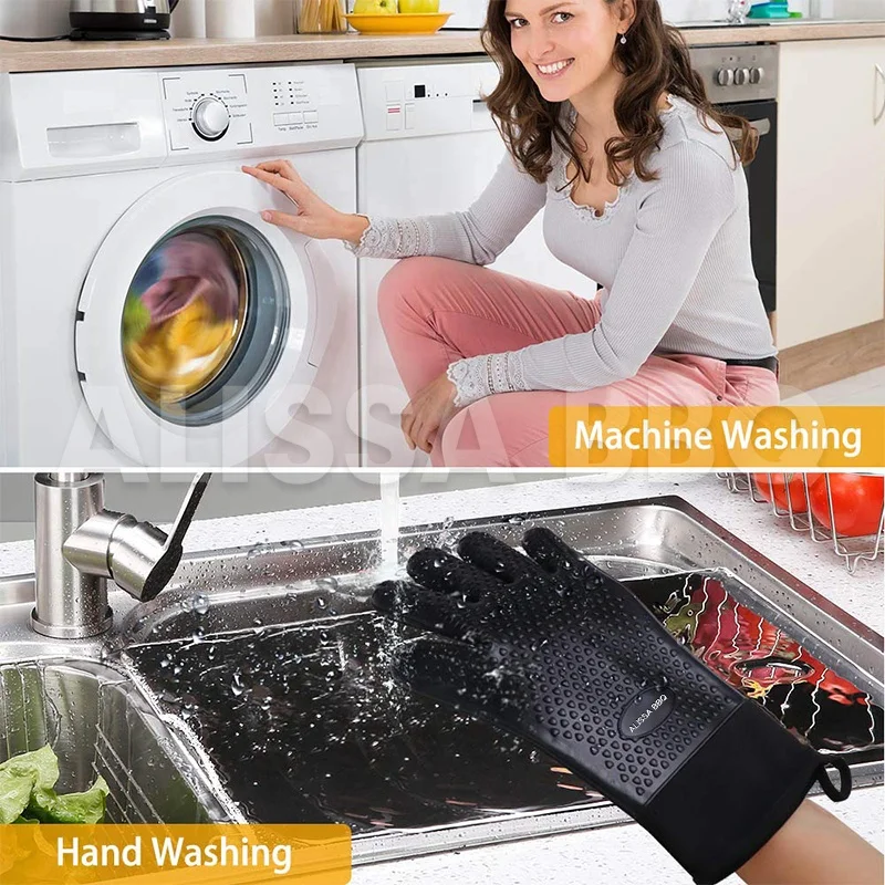 Silicone Cooking Kitchen Oven BBQ Grill Gloves Heat Resistant Hot Sale Products