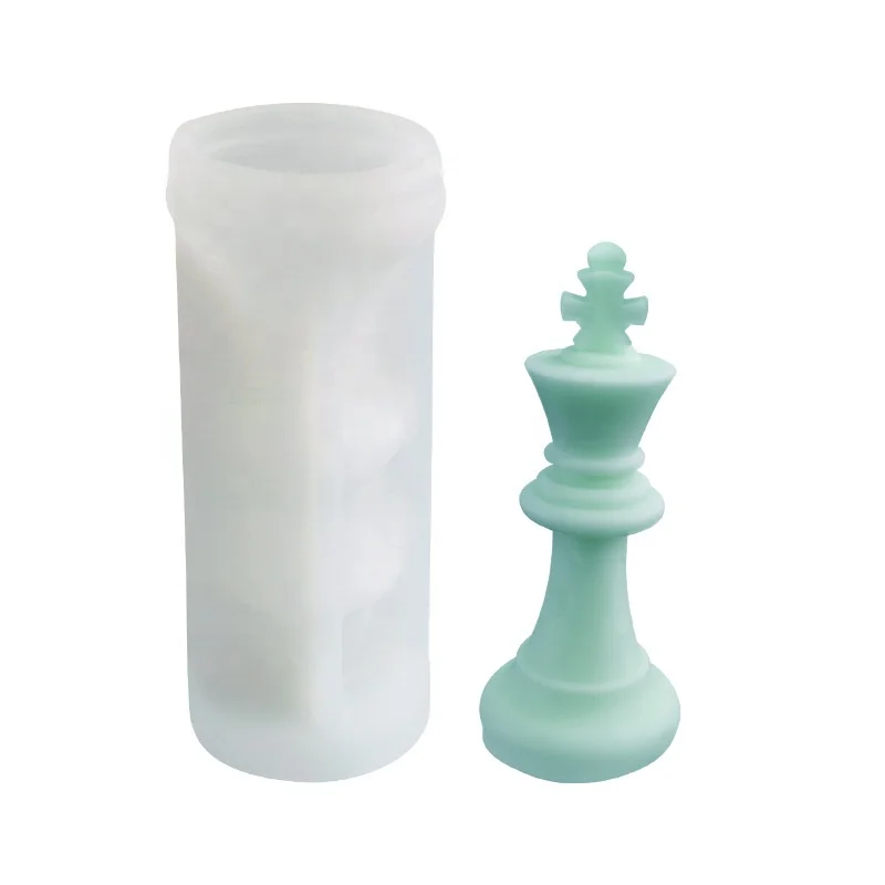 Chess Scented Candle Silicone Mold DIY Pieces Plaster Ornaments Candlestick Incense Stone