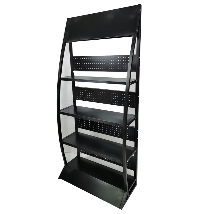 Custom heavy duty metal display standcar battery display rack engine oil display rack