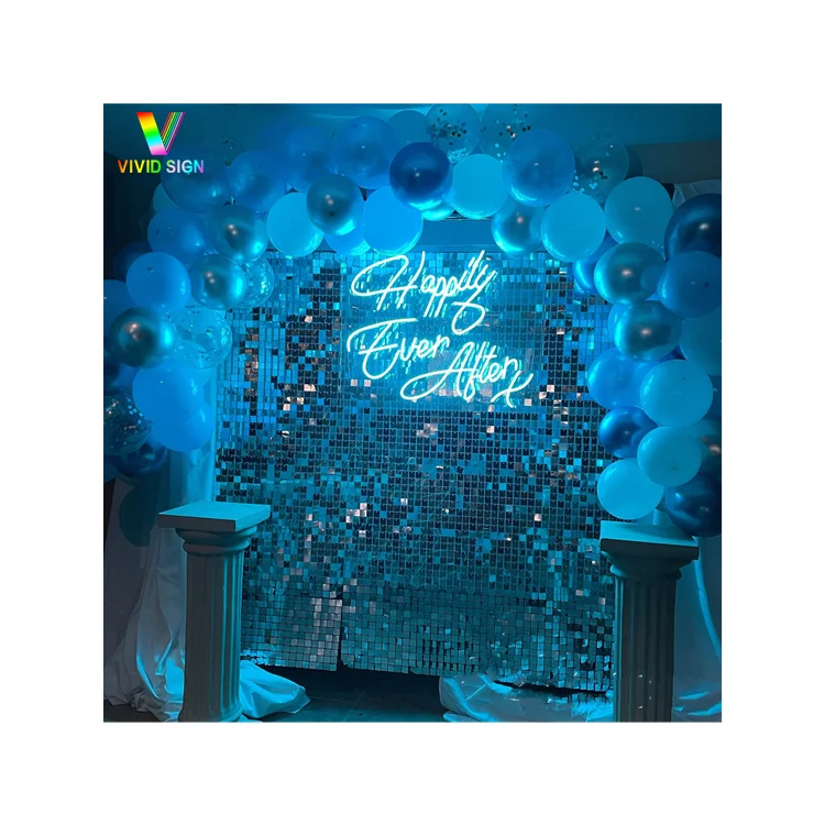 Wholesale silicone tube flexible rgb light neon lamp led shopping happily ever after neon sign