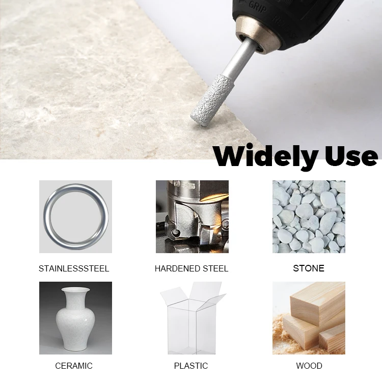 Granite Milling and Cutting Tools Carving Tool Bit Cnc Stone and Marble Diamond Burrs