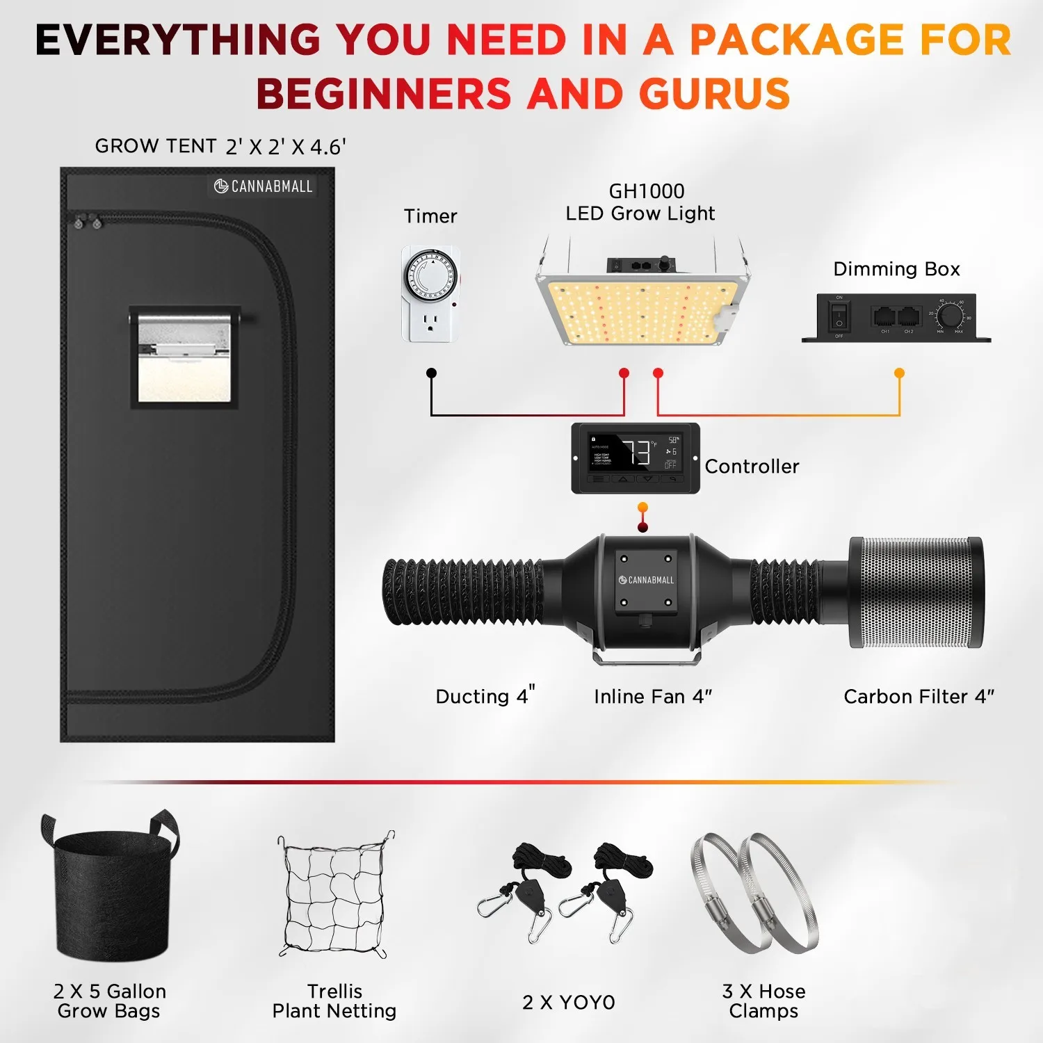 Factory Direct Supply Hydroponic Indoor Grow Tent Complete Kit Indoor Grow Tent with Lights