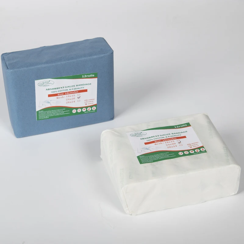 Medical Hot Sale Gauze Bandage Absorbent Cotton Gauze Bandage