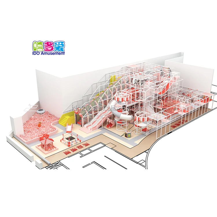 2019 Ido Amusement Hot Sale New Kids Candy Theme Indoor Playground Design For Children