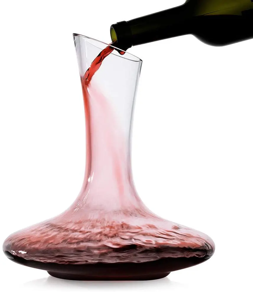 Customized Wholesale Red Wine Decanter 750 ml  Lead-Free Premium Crystal Glass Red Wine Decanter, Clear