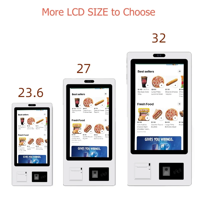All in One Self-Service POS Kiosk for Supermarket Bluetooth Windows Ordering & Payment Machine with SDK Function