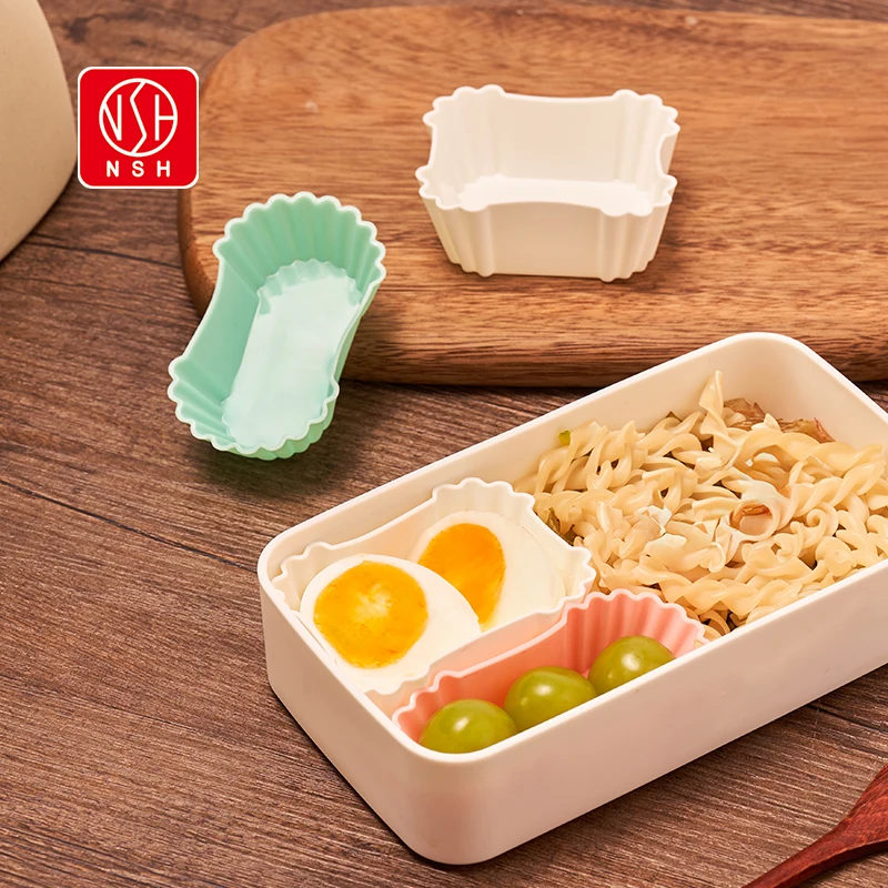 NSH 6134 Japanese bento food dividing dish separator cup bento box in the dish baking cake mold 3pc