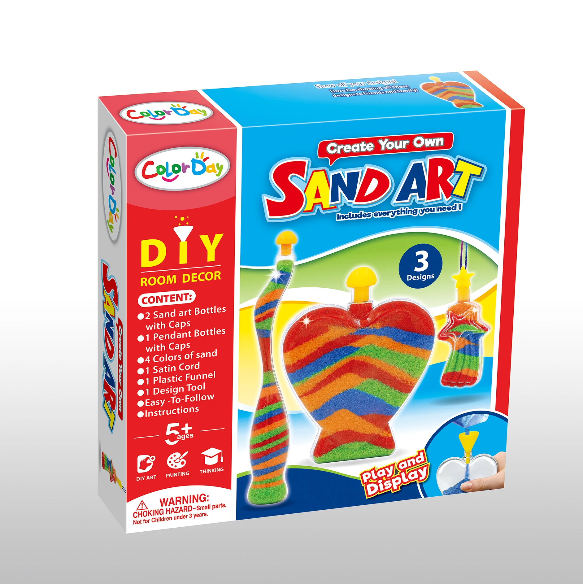 Create Your Own Colored Sand Art Kits - Includes Bottles, Funnel  Bags of Sand for Kids Arts & Crafts Birthday party