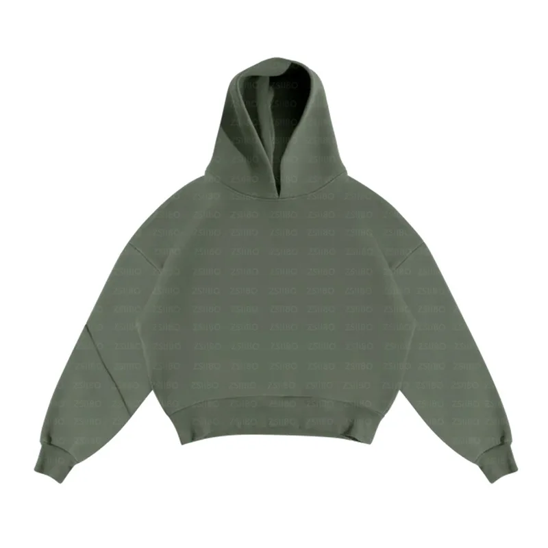 Drop Shoulder Boxy Fit 100% Cotton Pullover Hoodie Custom Logo Heavyweight Men Hoodie Sweatshirt Winter Fleece Oversized Hoodie