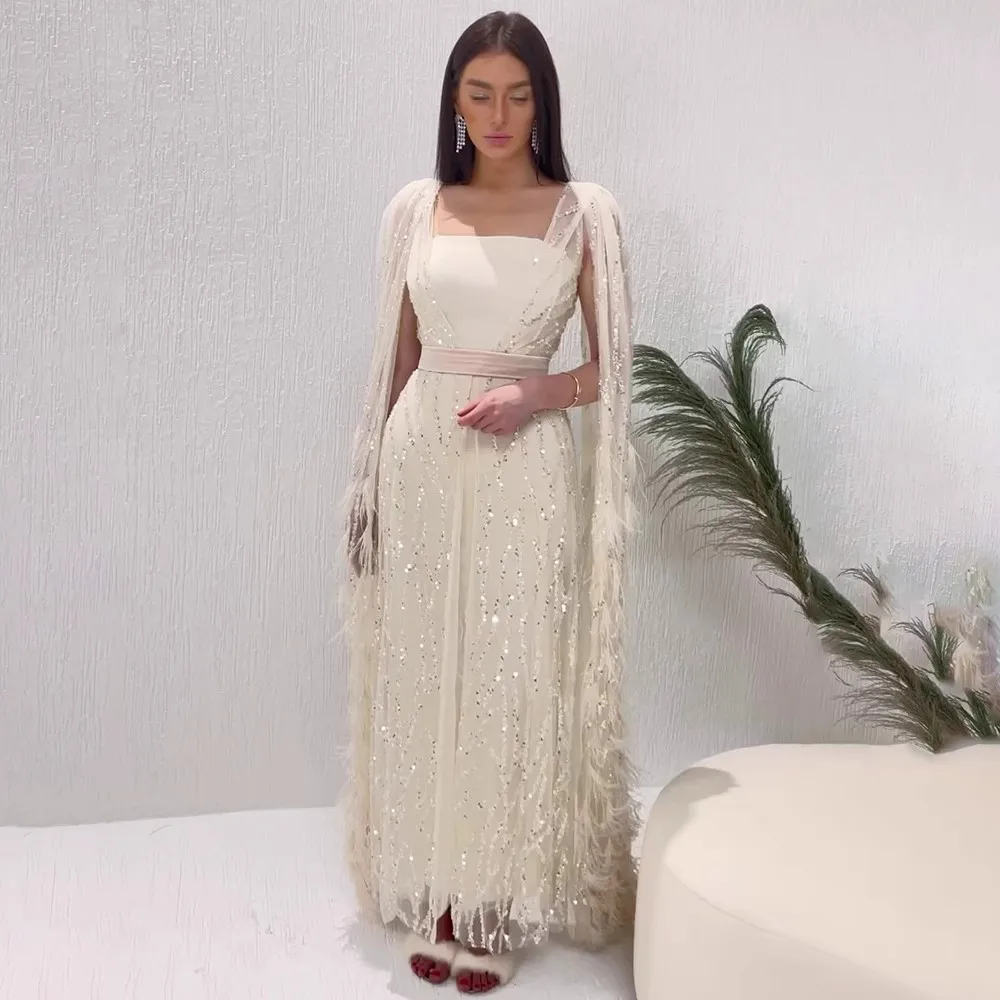 Fashionable conservative Muslim evening dress