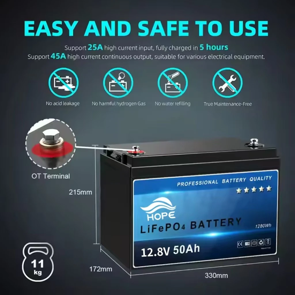 30ah 12V LiFePO4 Lithium Battery for Feeding and Bait Boat with High Performance Features