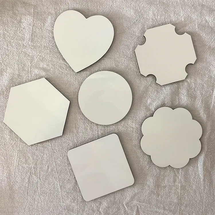 round square DIY Crafts SINGLE-SIDED Hardboard Coaster white MDF hardboard wooden Blank Sublimation Coasters