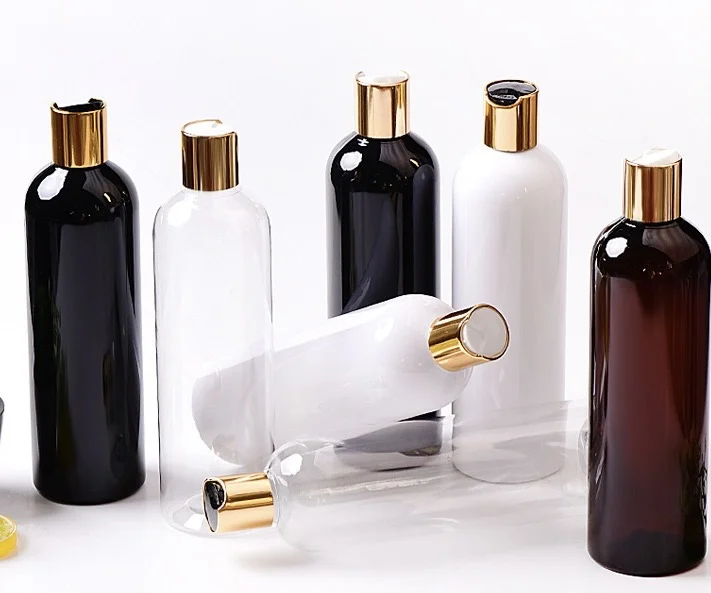Disc Top Flip Cap Bpa-free Container 400ml PET Bottle for Shampoo Lotion Liquid Body Soap Cream Cosmetic Packaging Empty Plastic