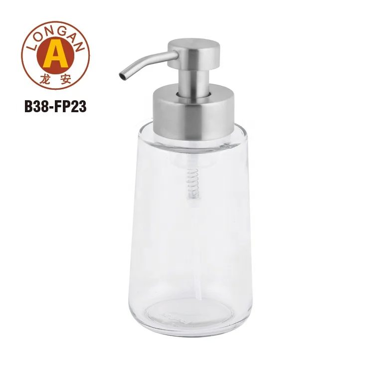 
New Design Glass Soap Foam Pump Dispenser 250Ml Clear Plastic Soap Bottle Pump Foam With Airless Pump Bottle 