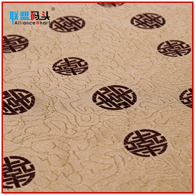 100% Polyester 80D Jacquard Chinese Satin Brocade Fabric For Chinese Traditional Clothes