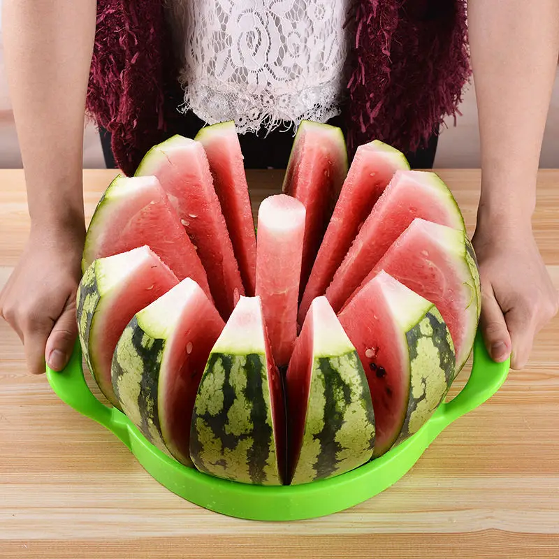 Kitchen Watermelon Slicer Creative Melon Cutter Knife 410 Stainless Steel Fruit Cutting Slicer Practical Tools