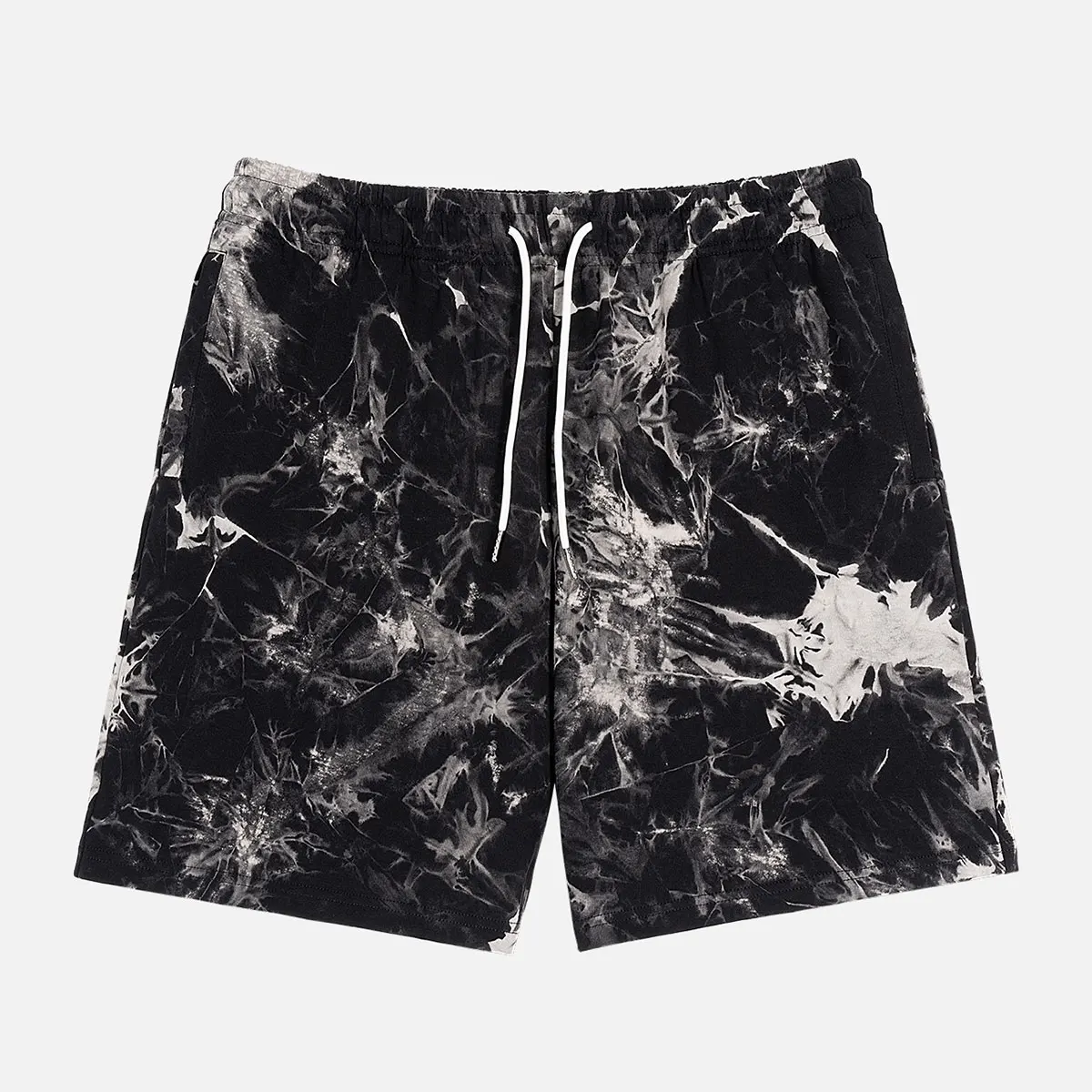 Wholesale baggy shorts pants 100% cotton tie dye knee length shorts for men