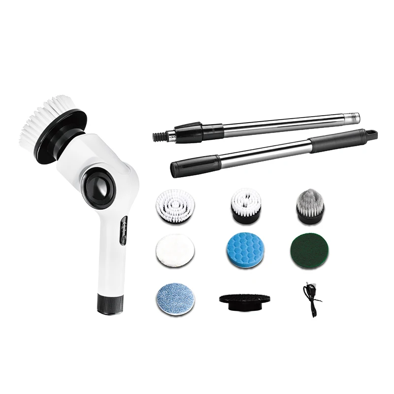 2024 New Cordless Cleaning Brush with Adjustable Extension Arm waterproof IPX 7 Power Shower Scrubber for Bathroom, Tub, Til