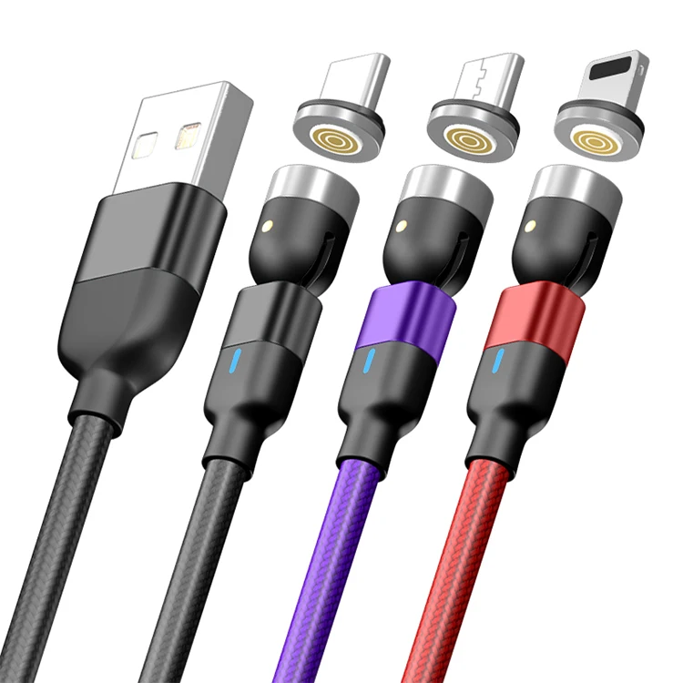 В наличии оптовая продажа 1 м 2 Micro Usb-кабель типа C светодиодный магнитный для передачи данных 3 в А 5