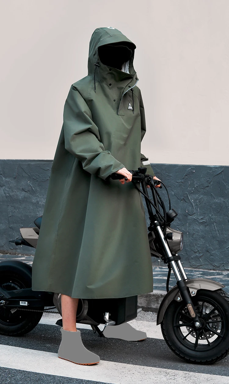 Modern Design Adult boys and girls EVA Long Raincoat Backpack Waterproof Windproof for Outdoor Touring travel electric bicycle